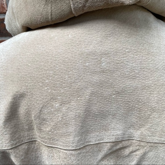 Otellopelle Suede Shearling Leather Hooded Coat - Picture 9 of 12